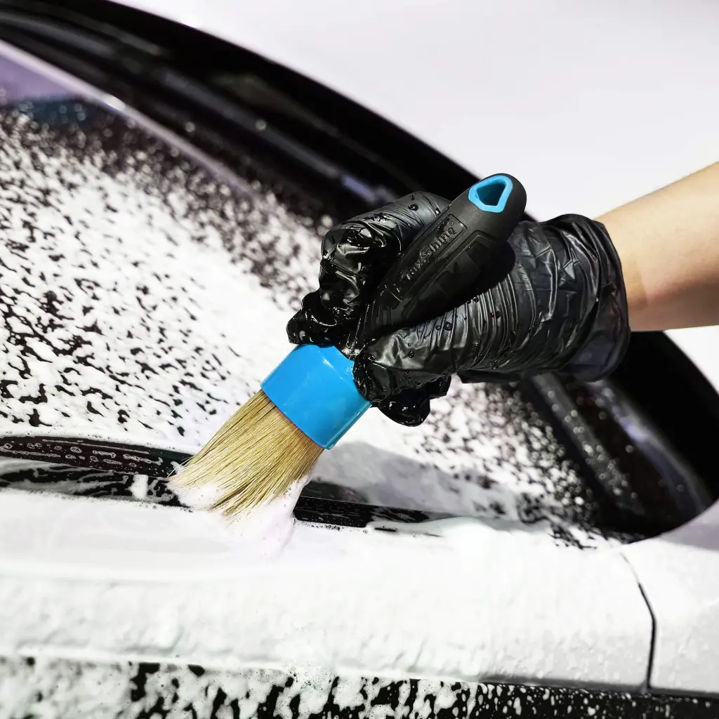 MAXSHINE DETAILING STUBBY BRUSH NATURAL BOAR diam. 35mm - Tīrīšanas ota5.webp