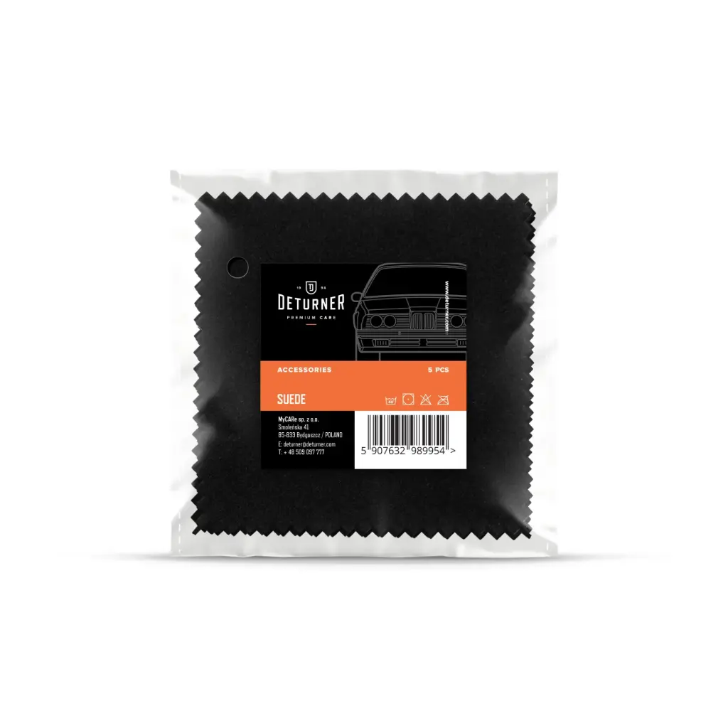 DETURNER SUEDE Black 10x10cm 5gab. Keramisko pārklājumu aplikācijas salvete