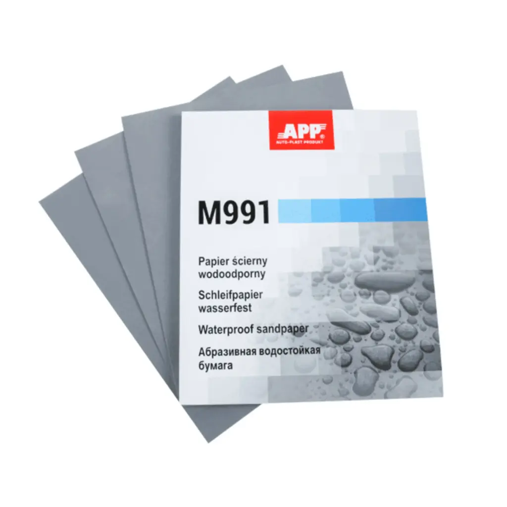 APP M991 SANDPAPER 23x28cm Smilšpapīrs ūdensizturīgs