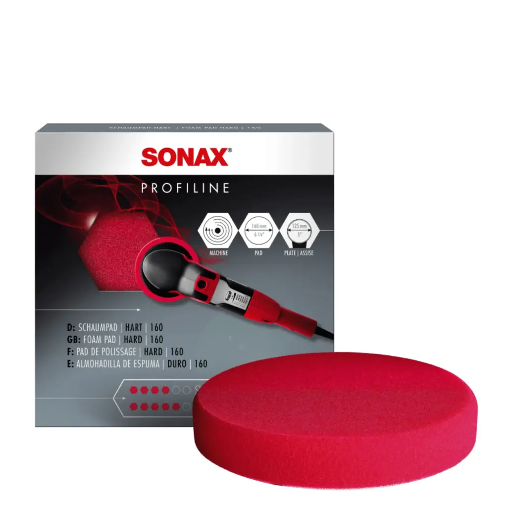 SONAX POLISHING PAD ROTARY HEAVY CUT RED 150mm Pulēšanas ripa
