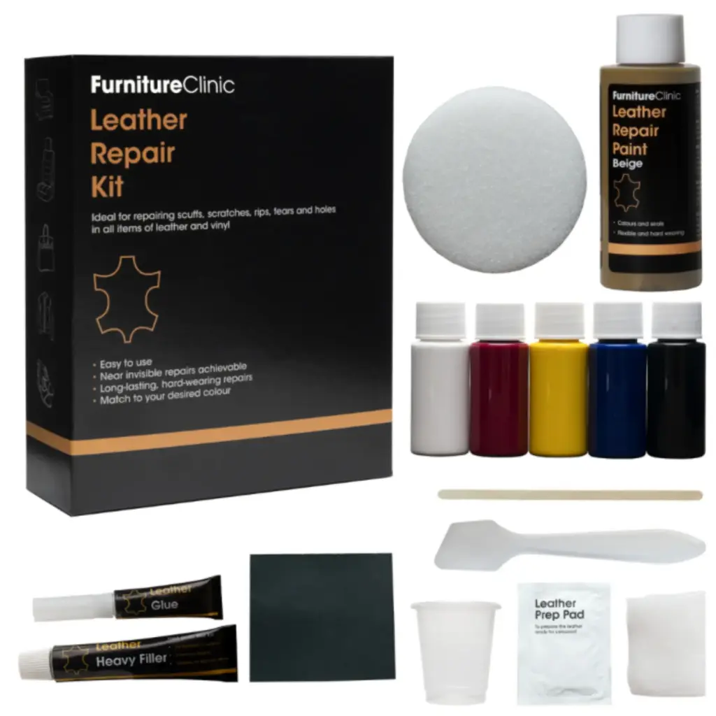 FURNITURE CLINIC COMPLETE LEATHER REPAIR KIT Ādas izstrādājumu retušēšanas komplekts