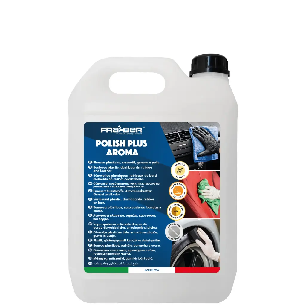 FRA-BER POLISH PLUS AROMA 4.54L (concentrate) Dressing for plastic rubber and vinyl