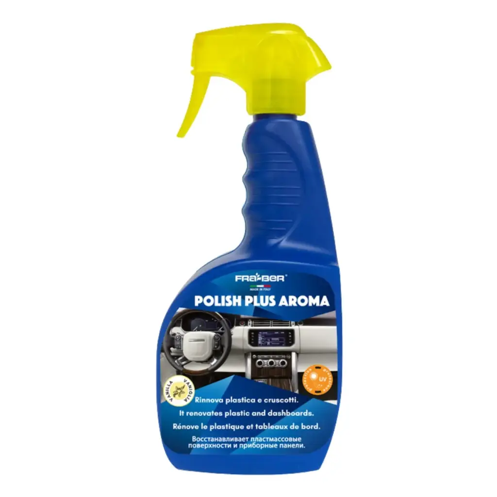 FRA-BER POLISH PLUS AROMA 750ml Dressing for plastic rubber and vinyl