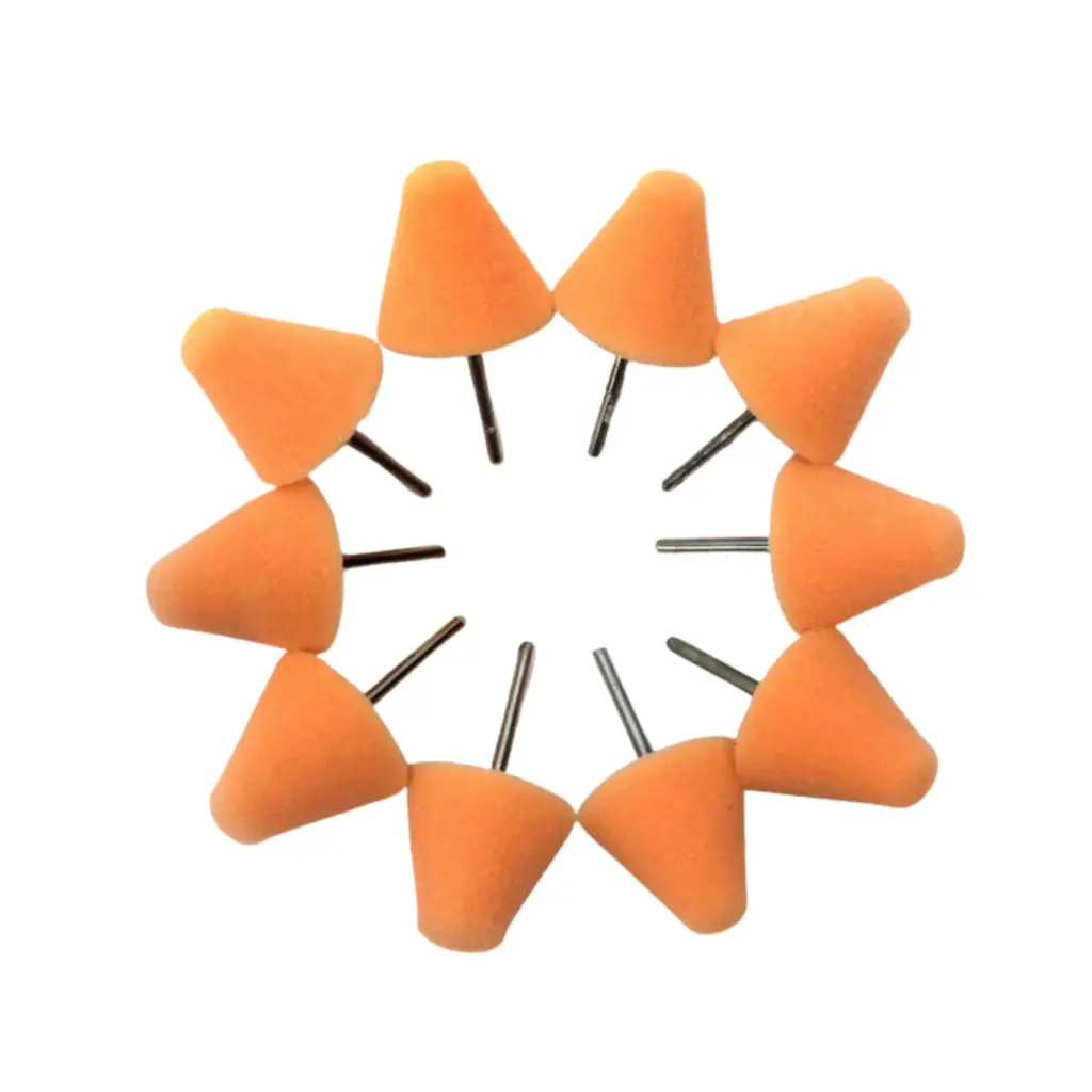 MAXSHINE MINI ORANGE POLISHING CONE 10gab. Pulēšanas konusu komplekts