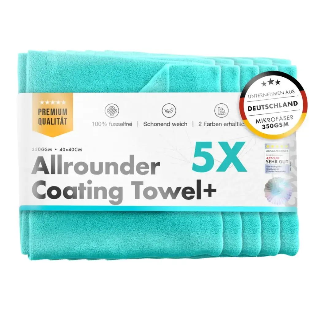 CHEMICALWORKZ ALLROUNDER COATING TOWEL 350GSM 40x40cm 5gab. Mikroškiedras dvielis