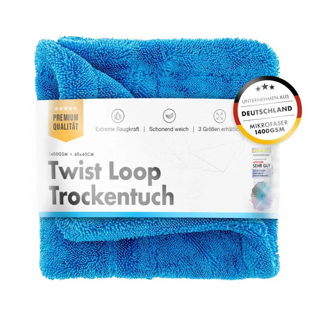 CHEMICALWORKZ SHARK TWISTED TOWEL BLUE 1400GSM Dvielis žāvēšanai