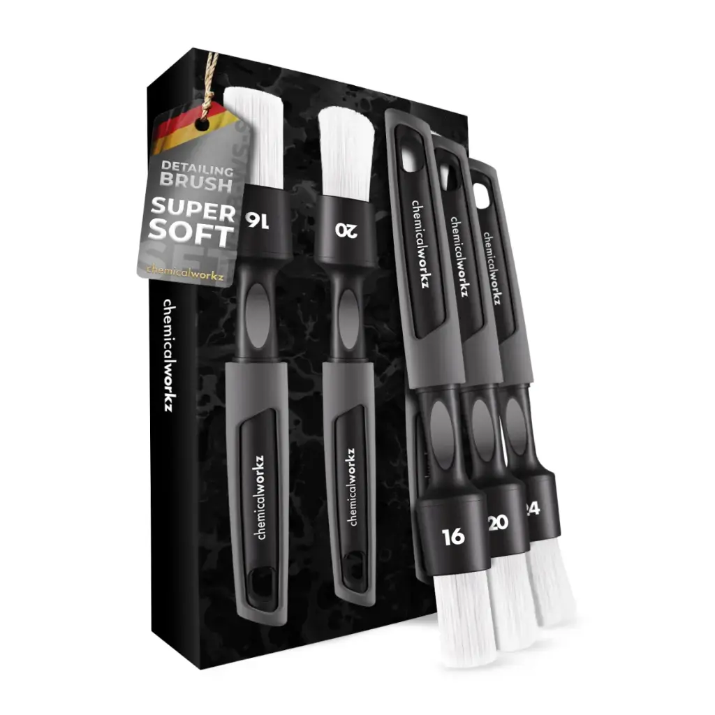CHEMICALWORKZ WHITE SOFT DETAILING BRUSH SET