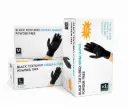 DIAMOND TEXTURED NITRILE GLOVES BLACK 100pcs